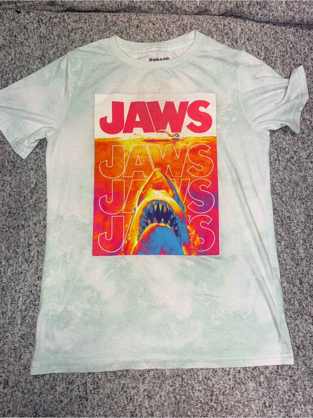 Jaws Graphic Kids T-Shirt in Light Mint